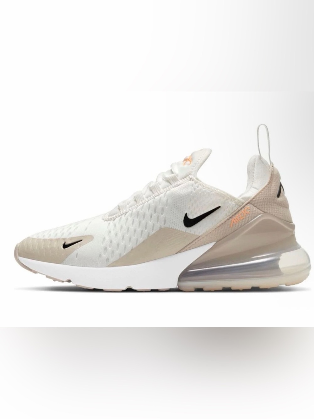 ✨ Womens sz 8.5 Nike Air Max 270 summit white/black-desert sand ✨